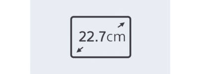 Image of the 22.7cm widescreen logo.